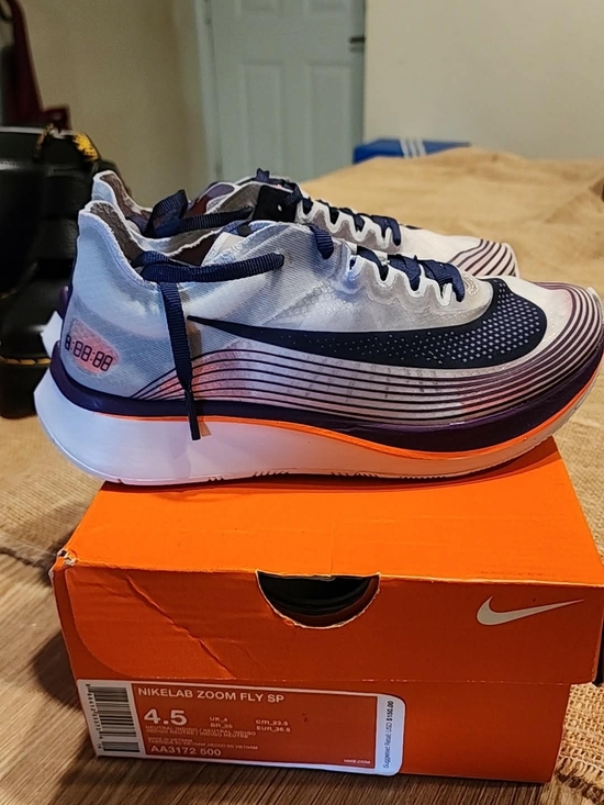 Nike Other - Nike Men's White, Navy & Orange Zoom Fly Racing Shoes